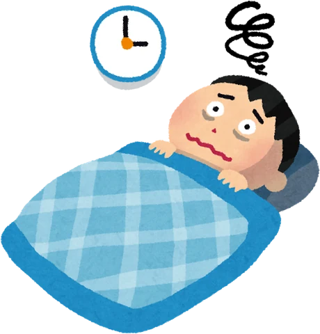 眠れない人のイラスト
