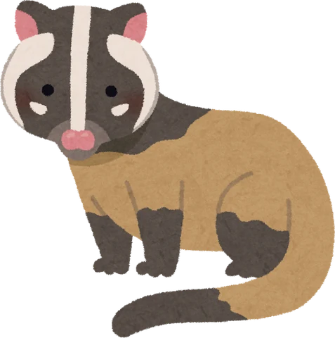 ハクビシンのイラスト