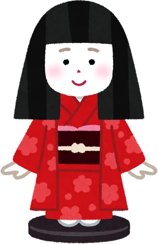 市松人形のイラスト
